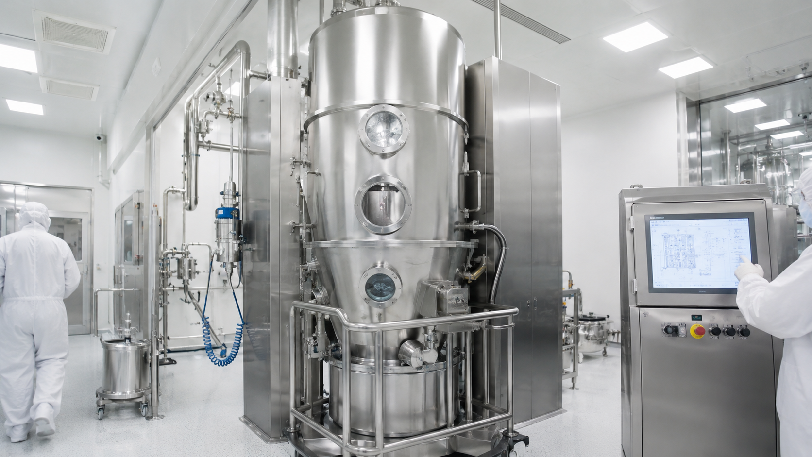 Pharmazeutischer Reinraum nach Trockeneisreinigung durch CRYOSTRAL