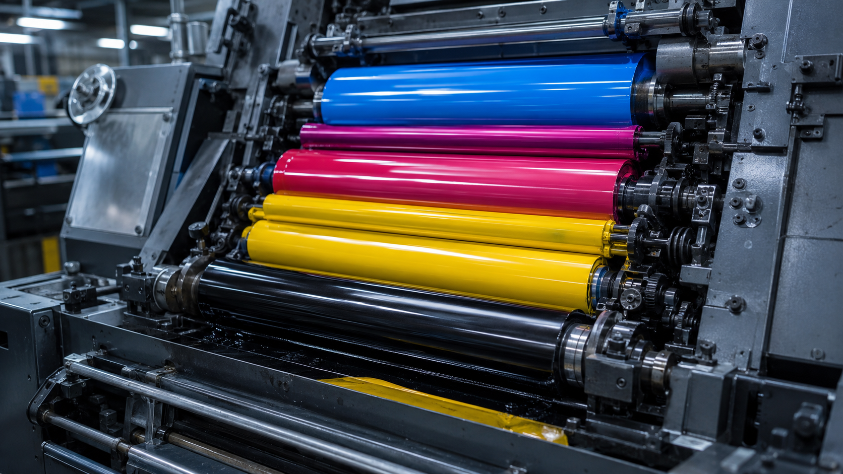 Drukkerij offset drukcilinders CMYK droogijsreiniging CRYOSTRAL