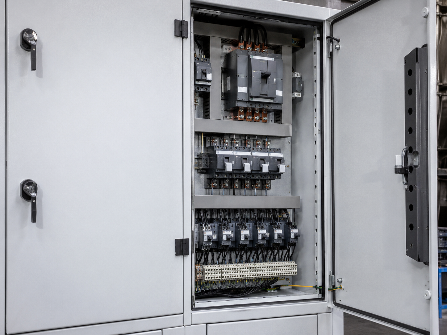 Control cabinet after dry ice cleaning by CRYOSTRAL